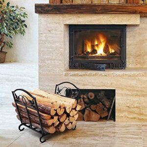 Amagabeli Fireplace Tongs Bundle Firewood Holder