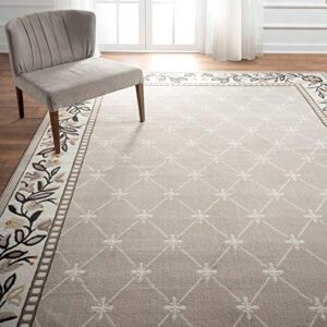 home dynamix premium aydin traditional geometric area rug, soft beige, 5'3"x7'5"