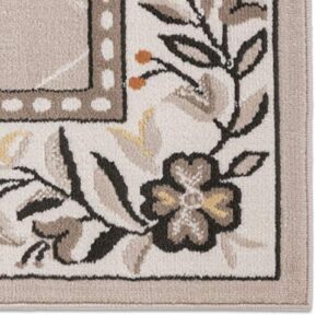 Home Dynamix Premium Aydin Traditional Geometric Area Rug, Soft Beige, 5'3"x7'5"