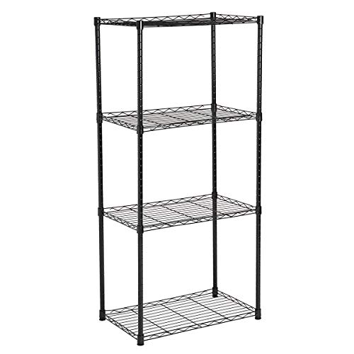 AHXML 4-Tier Metal Wire Shelf Storage Rack, Durable Organizer Unit Perfect for Pantry Laundry Bathroom Kitchen Closet Organization , 21" Wx13 Dx47 H