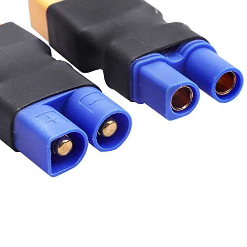 HobbyPark XT60 Connector Plugs to EC3 Adapter RC Lipo Battery Charger Conversion w/Battery Straps