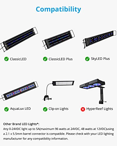 NICREW Aquarium Light Timer&Dimmer, Easy to Program Fish Tank Light Controller