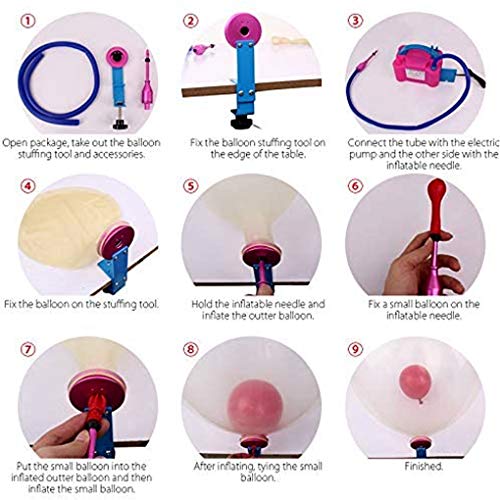 Balloon Stuffing Machine Balloon Stuffing Tool Kit Balloon Filling Tool for Christmas Birthday Wedding Party Art Balloons Decoration Supply