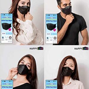 (20PCS) Black Disposable KF94- Face Masks 4-Layer Filters Breathable Comfortable Nose, Good Day, Dust Mask, Black KF94 Masks Made in Korea.