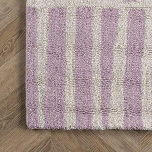 nuLOOM Lemuel Hand Tufted Wool Area Rug, 5' x 8', Baby Pink