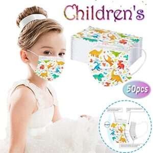 Children's Disposable Face Covering Industrial 3-Layer with Nose Clip,Breathable and Skin-Friendly 50pc (Style 10)