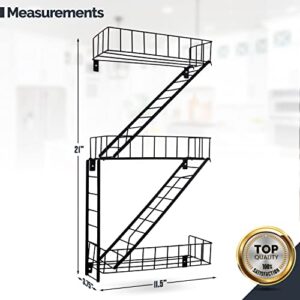 Chicago Merchandise Co. | New York Industrial Style Fire Escape Novelty Wall Shelves Unit, Black