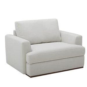 amazon brand – rivet modern living room accent chair, 46.5"w, chalk