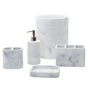 Zenna Home, Grey Marble Corin Waste Basket (050965062A)