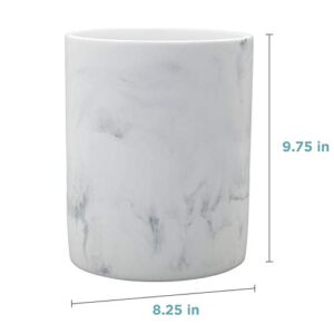 Zenna Home, Grey Marble Corin Waste Basket (050965062A)