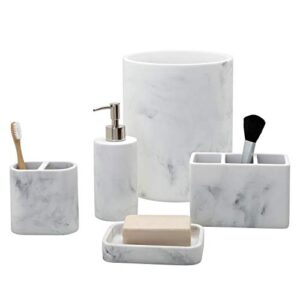 Zenna Home, Grey Marble Corin Waste Basket (050965062A)