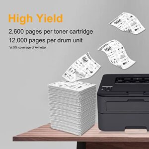 Compatible Toner Cartridge and Drum Unit Replacement for Brother TN660 TN630 TN-630 DR630 for MFC-L2700DW HL-L2300D HL-L2340DW HL-L2380DW DCP-L2540DW Printer (1 Black Toner + 1 Drum Unit)