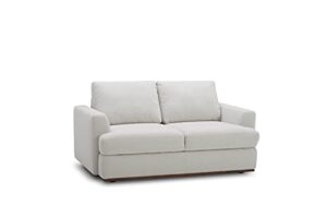 amazon brand – rivet modern loveseat sofa with underseat storage, 63.8"w, chalk