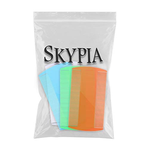 SKYPIA 4 Packs Combs Double sided Pet Combs Grooming Flea Tick Lice Dandruff Removal Fine Tooth Hair Combs for Cats Dogs Puppy…