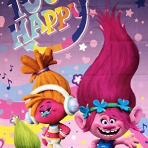 Trolls 100 Percent Happy Cotton Fabric Panel - Poppy DJ & Fuzzbert (Great for Quilting, Sewing, Craft Projects, Wall Hangings, and More) 30" X 44" Tall