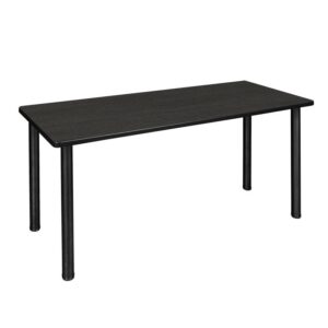 regency kee training dining tables, 72" x 24", ash grey/black