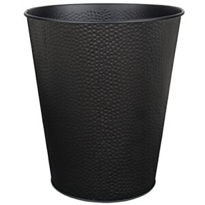 wastebasket for bedroom, bathroom, trash can 6 liters, black, stainless steel