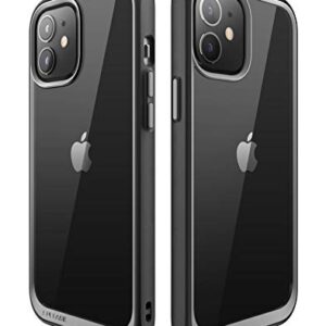 SupCase Unicorn Beetle Style Series Case Designed for iPhone 12 (2020) / iPhone 12 Pro (2020) 6.1 Inch, Premium Hybrid Protective Clear Case (Black)