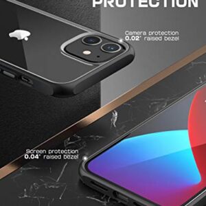SupCase Unicorn Beetle Style Series Case Designed for iPhone 12 (2020) / iPhone 12 Pro (2020) 6.1 Inch, Premium Hybrid Protective Clear Case (Black)