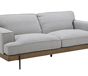 Amazon Brand – Rivet Modern Industrial Metal Leg Sofa Couch, 83.1"W, Light Gray