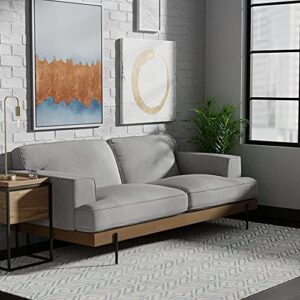 Amazon Brand – Rivet Modern Industrial Metal Leg Sofa Couch, 83.1"W, Light Gray