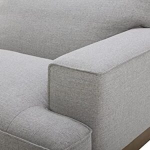 Amazon Brand – Rivet Modern Industrial Metal Leg Sofa Couch, 83.1"W, Light Gray