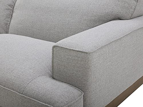 Amazon Brand – Rivet Modern Industrial Metal Leg Sofa Couch, 83.1"W, Light Gray