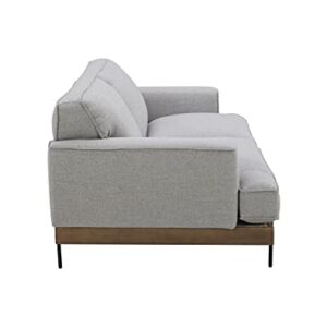 Amazon Brand – Rivet Modern Industrial Metal Leg Sofa Couch, 83.1"W, Light Gray