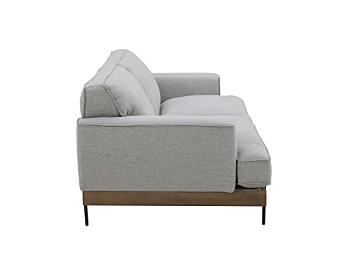 Amazon Brand – Rivet Modern Industrial Metal Leg Sofa Couch, 83.1"W, Light Gray