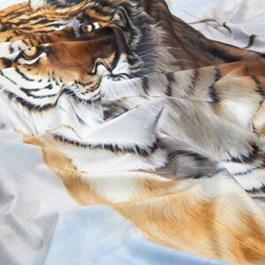 Riley Blake On Safari Tiger Poster 36" Panel Orange/White, Fabric