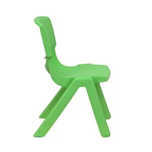 Flash Furniture Whitney 2 Pack Green Plastic Stackable School Chair with 10.5'' Seat Height