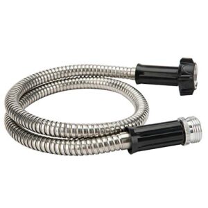 Yanwoo 304 Stainless Steel 20 Feet Garden Hose with Female to Male Connector, Lightweight, Kink-Free, Heavy Duty Outdoor Hose (20ft)