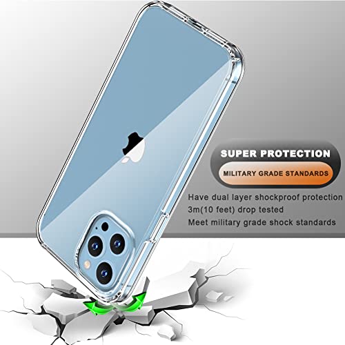 COOLQO Compatible for iPhone 12 Pro Max Case 6.7 Inch, and [2 x Tempered Glass Screen Protector] Clear 360 Full Body Coverage Silicone Protective 13 ft Shockproof Phone Cover