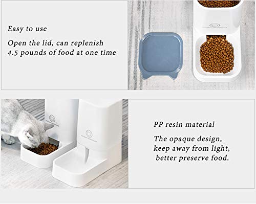 Dog or Cat Automatic Feeder Water Dispenser Set, Food Bowl Cat Food Container for Small, Medium and Large Cats and Dogs Food and Water Distribution