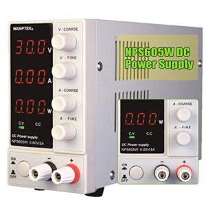 dc power supply adjustable digital 110v 0-60v 0-5a regulate output (nps605w)