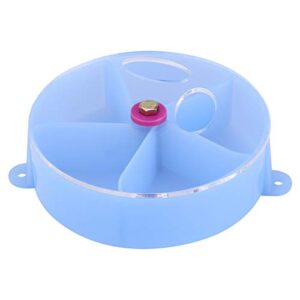 Bird Creative Foraging Toy, Parrot Bird Feeders Seed Food Ball Rotate Wheel for Small Medium Parrot Parakeet Canary Cage Feeder(Blue)