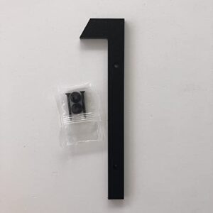 8 inch large modern house numbers, black plastic with hardware included (1)