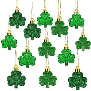 24pcs st patrick's day shamrocks ornaments - shamrocks decorations |st patrick's day hanging clover | romantic day st patrick's day decorations