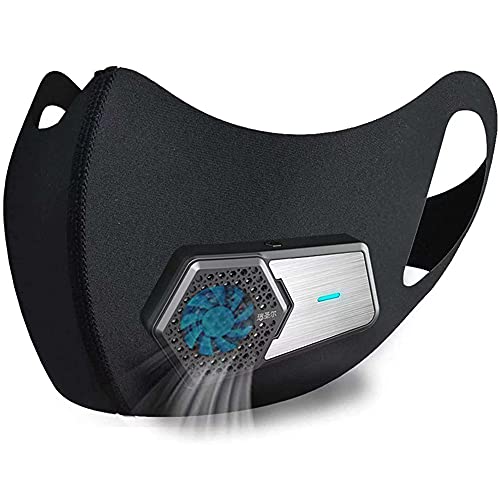 Personal Smart Electric Air Face Mask,Reusable Wearable Air Purifiers Mask,With Fan for Air Supply, Used for Cycling,Running, Weeding, Outdoor Sports