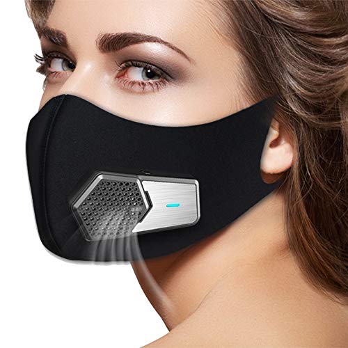 Personal Smart Electric Air Face Mask,Reusable Wearable Air Purifiers Mask,With Fan for Air Supply, Used for Cycling,Running, Weeding, Outdoor Sports