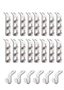 clothes hanger connector hooks， multi-layer clothes hanger connector hooks, plastic multi-level cascading hanger hooks for huggable hangers, heavy duty space saving for closet organizer（16+6pacs）