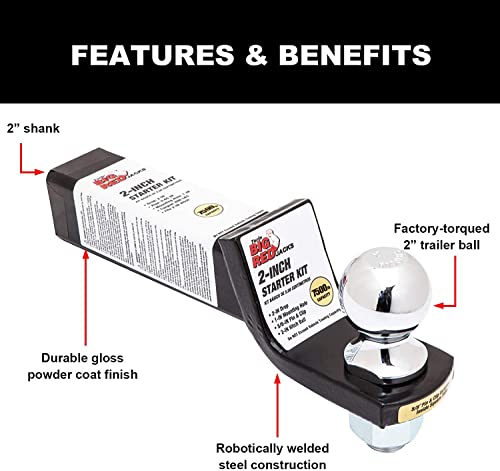 BIG RED ATRLY2003R Torin Trailer Hitch Mount and Ball: 7,500 lb Capacity