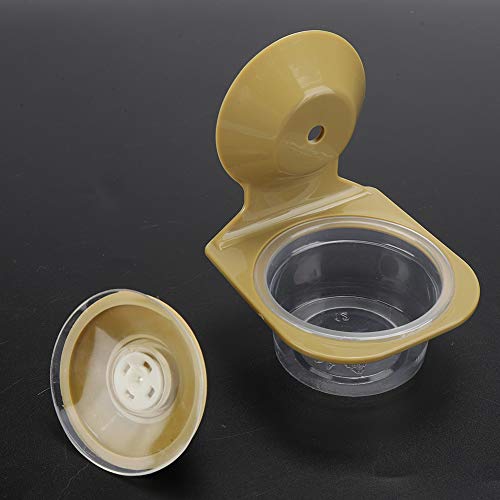 Reptile Feeder Bowl, ABS Plastic Pet Reptile Suspension Food Feeder with Suction Cup Fixed Hanging Lizard Anti Escape Water Breeding Feeding Bowl (Single Bowl)