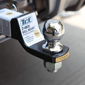 TCE ATRLY2002U Torin Trailer Hitch Ball, 2 Inch Diameter, 3 Ton (6,000 lbs), 1 x 2-1/8-Inch Shank