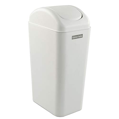 Farmoon Slim Trash Can, 14L Modern Swing Wastebasket Paper Dustbin/Waste Bin