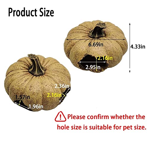 Lizard Hideout Cave,Pumpkin House Reptile Hideout Cave Reptile Hideaway Habitat Decor Chameleons Rest Hut for Turtles Lizards Gecko Spider Chameleons