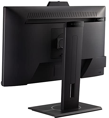 ViewSonic VG2440V 24 Inch 1080p IPS Video Conferencing Monitor with Integrated 2MP Camera, Microphone, Speakers, Eye Care, Ergonomic Design, HDMI DisplayPort VGA Inputs for Home and Office