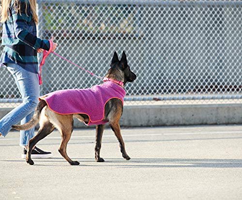 RC Pet Products Tundra Fleece Dog Coat, Cold Weather Dog Jacket, Size 14, Mulberry/Hot Coral