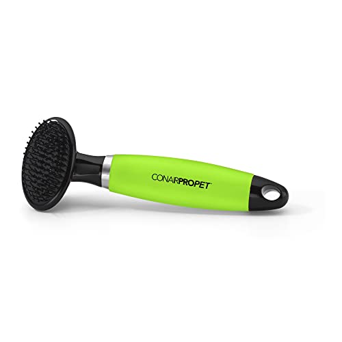 CONAIRPRO Dog & Cat Dog Brush for Shedding, Small Slicker Brush with Reinforced Metal Tips, Ideal for Smaller Breeds