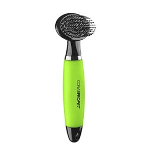 CONAIRPRO Dog & Cat Dog Brush for Shedding, Small Slicker Brush with Reinforced Metal Tips, Ideal for Smaller Breeds